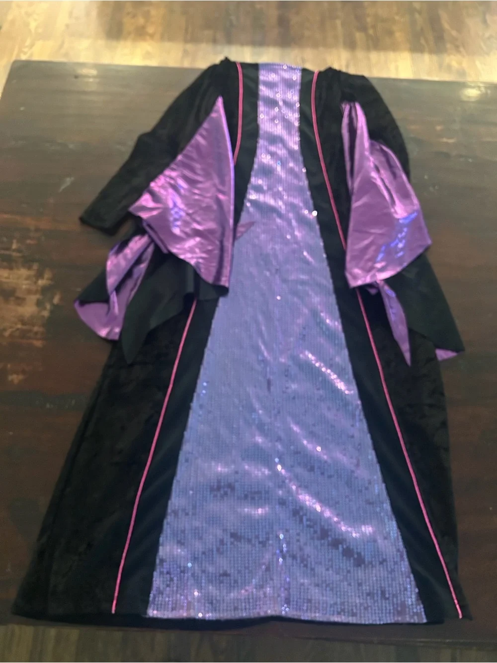 Malificent Disney Purple and Black Villain Cape Costume - Kids